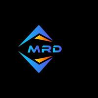 mrd abstraktes Technologie-Logo-Design auf schwarzem Hintergrund. mrd kreatives Initialen-Brief-Logo-Konzept. vektor