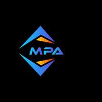 mpa abstrakt teknologi logotyp design på svart bakgrund. mpa kreativ initialer brev logotyp begrepp. vektor