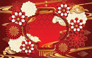 kinesiskt nyår lyktform bakgrundskoncept