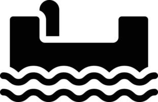 wasserboot-vektorillustration auf einem hintergrund. hochwertige symbole. vektorikonen für konzept und grafikdesign. vektor