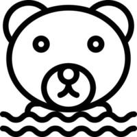 Teddybärwasser-Vektorillustration auf einem Hintergrund. Premium-Qualitätssymbole. Vektorsymbole für Konzept und Grafikdesign. vektor