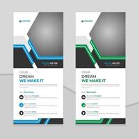 kreatives, modernes Corporate-Rack-Card- oder DL-Flyer-Template-Design vektor