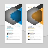 kreatives, modernes Corporate-Rack-Card- oder DL-Flyer-Template-Design vektor