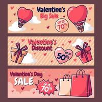 Valentinstag Sale Banner vektor