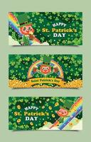 Saint Patrick's Day Kobold Banner Vorlagen vektor