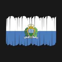 san marino flagga penseldrag vektor