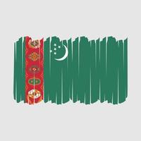 Pinselstriche der turkmenischen Flagge vektor