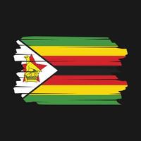 zimbabwe flagga borsta vektor