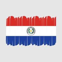 paraguays flagga penseldrag vektor