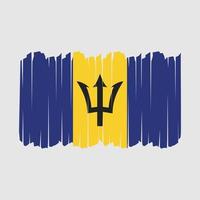 barbados flagga penseldrag vektor