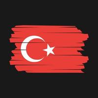 türkei-flaggenbürstenvektor vektor