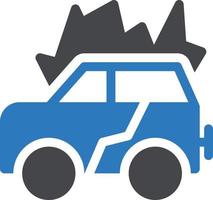 Auto-Explosionsvektorillustration auf einem Hintergrund. Premium-Qualitätssymbole. Vektorsymbole für Konzept und Grafikdesign. vektor