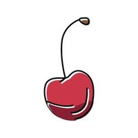 körsbär frukt Färg ikon vektor illustration
