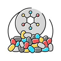 Polymere chemische Industrie Farbe Symbol Vektor Illustration