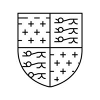 Heraldik Königreich Symbol Leitung Vektor Illustration