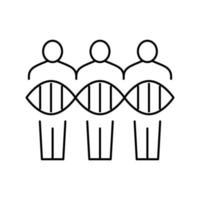 Menschen genetische Linie Symbol Vektor Illustration flach