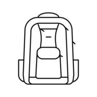 Rucksack Rucksack Tasche Symbol Leitung Vektor Illustration