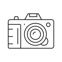 fotokamera gerät linie symbol vektor illustration