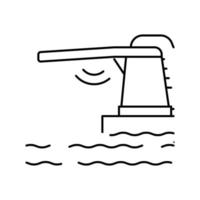 Trampolin Pool Symbol Leitung Vektor Illustration