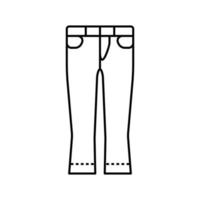 Denim-Hosen für Frauen Symbol Leitung Vektor Illustration