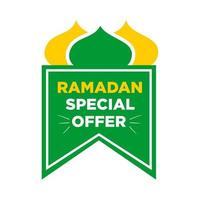 Ramadan-Sonderangebot-Banner-Illustrationsvektor auf weißem Hintergrund vektor