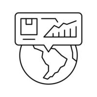 Symbolvektorillustration für internationale Unternehmensbewertungslinien vektor