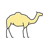 kamel djur färg ikon vektor illustration