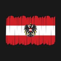 österrikiska flaggan penseldrag vektor