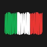 Pinselstriche mit italienischer Flagge vektor