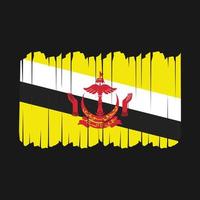 brunei flag pinselstriche vektor