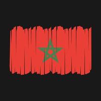 Marockos flagga penseldrag vektor