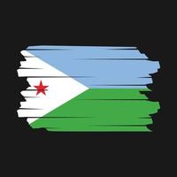 djibouti flagga borsta vektor