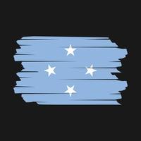 micronesia flagga borsta vektor