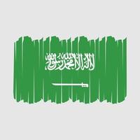 saudi flagga borsta stroke vektor