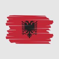 Albanien-Flagge-Pinsel-Vektor vektor