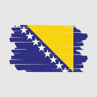 Pinselvektor mit Bosnien-Flagge vektor