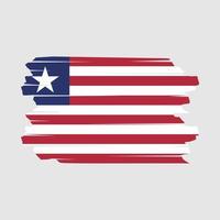 Liberia flagga borsta vektor