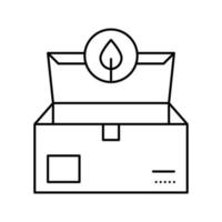 Eco-Box-Verpackungslinie Symbol-Vektor-Illustration vektor