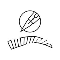 Nano Brauen Linie Symbol Vektor Illustration