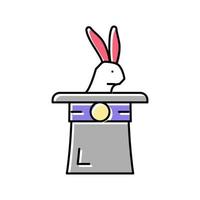 Kaninchen in Hutfarbe Symbol Vektor Illustration