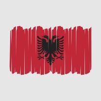 albanische flagge pinselstriche vektor