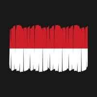 Monaco flagga borsta stroke vektor
