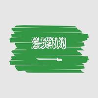 saudi flagga borsta vektor