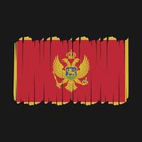 Pinselstriche der montenegro-Flagge vektor