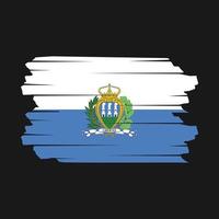 san marino flag pinselvektor vektor