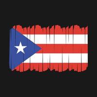 puerto rico flagge pinselstriche vektor