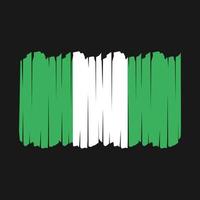 nigerias flagga penseldrag vektor