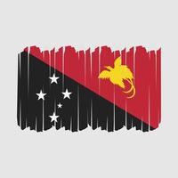 Pinselstriche der Papua-Flagge vektor