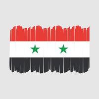syriens flagga penseldrag vektor
