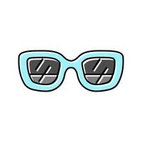 Strand Brille Rahmenfarbe Symbol Vektor Illustration